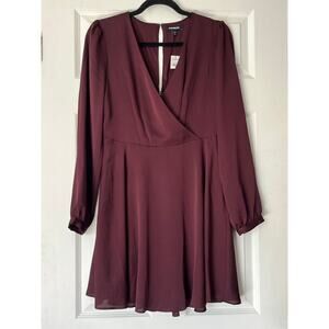 Express Deep-V Wrap Front Dress - Size S - NWT